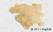 Satellite Map of Kordestan, single color outside