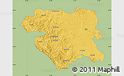 Savanna Style Map of Kordestan, single color outside