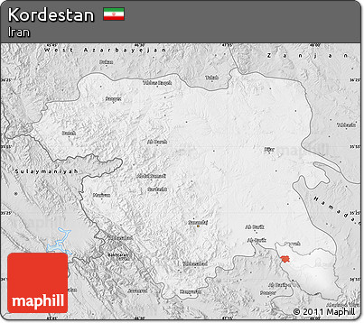 Silver Style Map of Kordestan