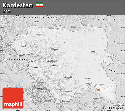 Silver Style Map of Kordestan