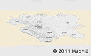 Classic Style Panoramic Map of Kordestan, single color outside