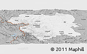 Gray Panoramic Map of Kordestan