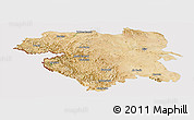 Satellite Panoramic Map of Kordestan, cropped outside