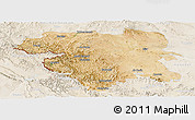 Satellite Panoramic Map of Kordestan, lighten