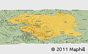 Savanna Style Panoramic Map of Kordestan