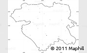 Blank Simple Map of Kordestan, cropped outside, no labels