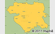 Savanna Style Simple Map of Kordestan, cropped outside