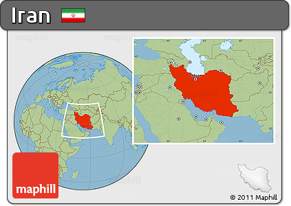 Savanna Style Location Map of Iran