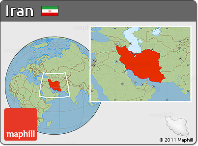 Savanna Style Location Map of Iran