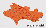 Political 3D Map of Lorestan, single color outside