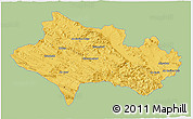 Savanna Style 3D Map of Lorestan, single color outside