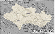 Shaded Relief 3D Map of Lorestan, darken, desaturated