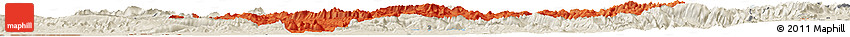 Political Horizon Map of Lorestan, shaded relief outside