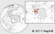Blank Location Map of Lorestan, highlighted country, within the entire country
