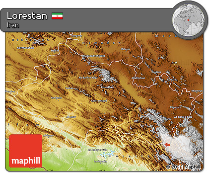 Physical Map of Lorestan