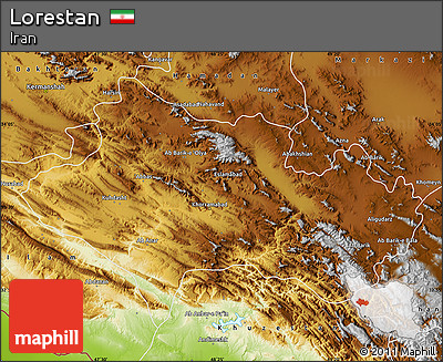 Physical Map of Lorestan