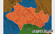 Political Map of Lorestan, darken