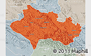 Political Map of Lorestan, lighten, semi-desaturated