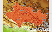 Political Map of Lorestan, physical outside