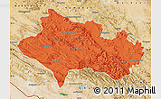 Political Map of Lorestan, satellite outside