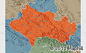 Political Map of Lorestan, semi-desaturated