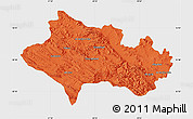 Political Map of Lorestan, single color outside