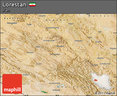 Satellite Map of Lorestan