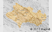 Satellite Map of Lorestan, lighten, desaturated