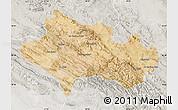Satellite Map of Lorestan, lighten, semi-desaturated
