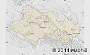 Shaded Relief Map of Lorestan, lighten, desaturated