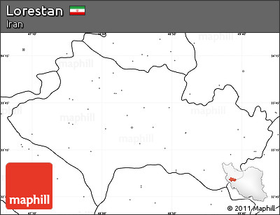 Blank Simple Map of Lorestan, no labels