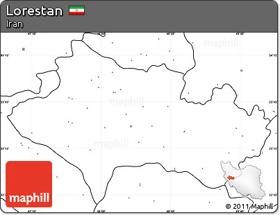Blank Simple Map of Lorestan, no labels