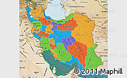 Political Map of Iran, satellite outside