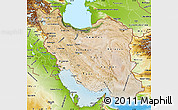 Satellite Map of Iran, physical outside