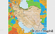 Satellite Map of Iran, political outside