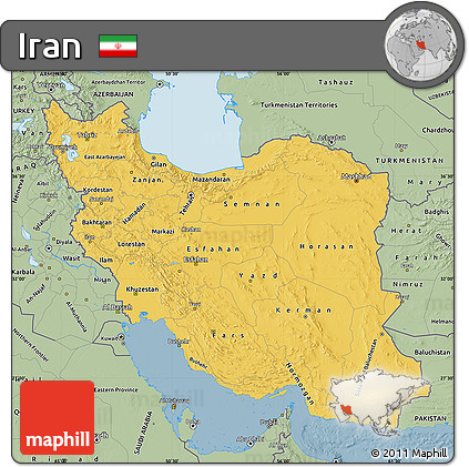 Savanna Style Map of Iran
