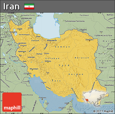 Savanna Style Map of Iran