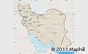 Shaded Relief Map of Iran, lighten, land only