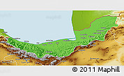 Political 3D Map of Mazandaran, physical outside