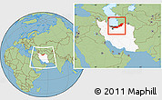 Savanna Style Location Map of Mazandaran, highlighted country, within the entire country