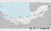 Gray Map of Mazandaran, single color outside
