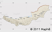 Shaded Relief Map of Mazandaran, cropped outside