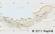 Shaded Relief Map of Mazandaran, lighten