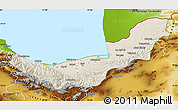 Shaded Relief Map of Mazandaran, physical outside