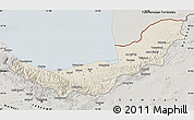 Shaded Relief Map of Mazandaran, semi-desaturated