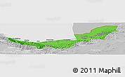 Political Panoramic Map of Mazandaran, lighten, desaturated