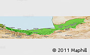 Political Panoramic Map of Mazandaran, satellite outside