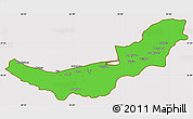 Political Simple Map of Mazandaran, cropped outside