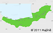 Political Simple Map of Mazandaran, single color outside