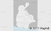 Gray 3D Map of Sistan and Baluchestan, single color outside